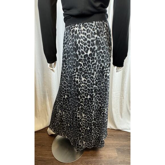 Express Leopard Maxi Skirt, Black, Gray & White, Sz: SP, 61-00 - Picture 2 of 16